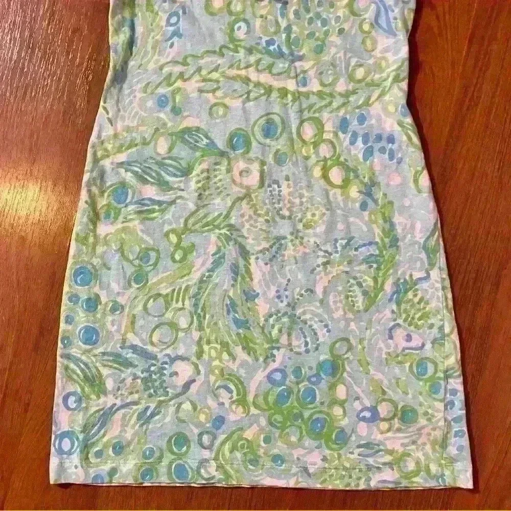 Lilly Pulitzer Womens Harper Any Fins Possible Pom Pom Accent Shift Dress XXS - Picture 7 of 15